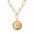 French 20 Centimes Goldtone Paper Clip Necklace