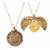 Sunflower Gold Layered Hummingbird Coin Necklace