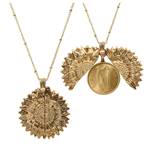 Sunflower Gold Layered Irish Penny Coin Necklace