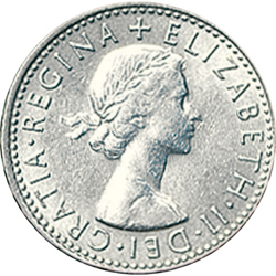 Lucky British Sixpence Wedding Coin