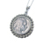 Buffalo Nickel Silvertone Blossom Pendant 24" Chain