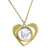 Mercury Dime Goldtone Heart Pendant