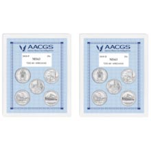 2010P & 2010D Unites States National Parks & Sites Quarters Graded MS63 Brilliant Uncirculated