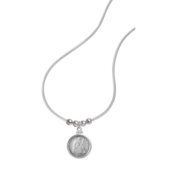 Sterling Silver Liberty Seated Dime Pendant