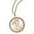 Selectively Gold-Layered Silver Walking Liberty Half Dollar Pendant
