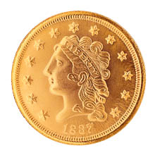 Tribute to America's Most Beautiful Coins - Classic Head $2.50 Gold Piece 1834-1839 Replica Coin