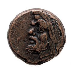 Ancient Greek Bronze Devil Coin