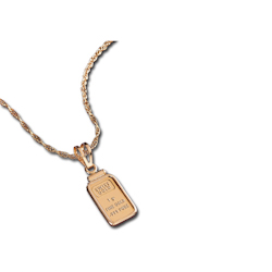 1 Gram Gold Ingot Pendant