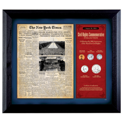 New York Times March For Civil Rights Collection Framed Coin Collection