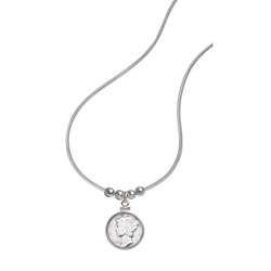 Year To Remember Coin and Sterling Silver Bead Pendant