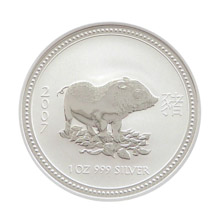 Silver $1 Australian Pig Coin