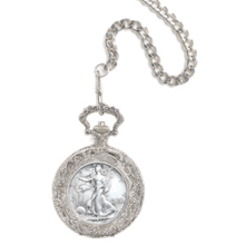 Silver Walking Liberty Half Dollar Pocket Watch