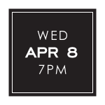Wednesday, April 8, 7pm: Private Event