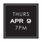 Thursday, April 9, 7pm: Private Event