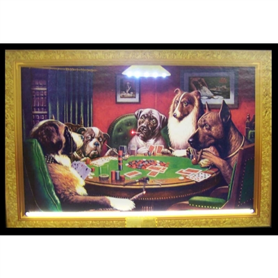 DOGS PLAYING POKER NEON/LED