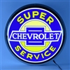 15 INCH BACKLIT LED LIGHTED SIGN SUPER CHEVROLET SERVICE