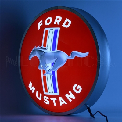 15 INCH BACKLIT LED LIGHTED SIGN MUSTANG