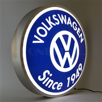 15 INCH BACKLIT LED LIGHTED SIGN VOLKSWAGEN SINCE 1949