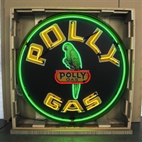 GAS â€“ POLLY GAS NEON SIGN IN 36â€³ STEEL CAN