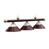 Burgundy Three-Light Billiard Pendant Light