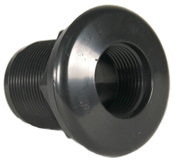 JT Manufacturing Bulkhead 3/4" Thread x Slip, Black