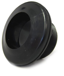 JT Manufacturing Bulkhead, 1-1/2" Slip x Slip, Black (Short Body)