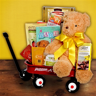 Teddy Time Wagon Gift Basket