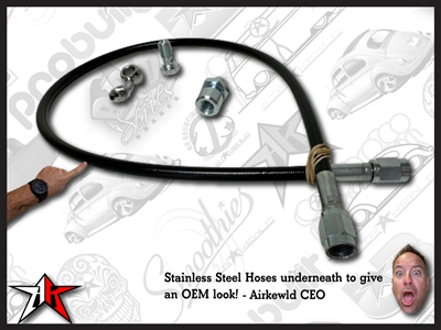 Stainless Steel Rear Disc Brake Hoses - 4890