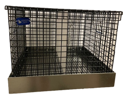 2 Hole Black Vinyl Coat Small Animal Transport Cage