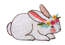 L'il Sis Bunny Embroidered Applique