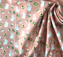 Bunny Rabbit Print Fabric