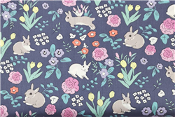 Bunny Rabbit Print Fabric