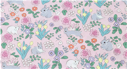 Bunny Rabbit Print Fabric