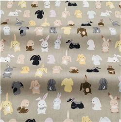 Bunny Rabbit Print Fabric