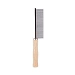 Wood Handled Rabbit Shedding Comb