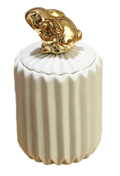 Gold Bunny Storage Jar