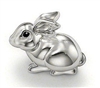 Sterling Silver Plated Rabbit Charm