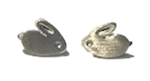 .925 Sterling Silver Baby Bunny Stud Earrings