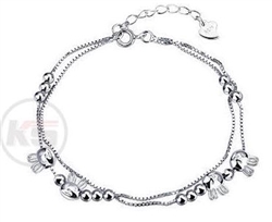 .925 Sterling Silver Bunny Bracelet