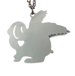 Lop Bunny with Wings Memory Necklace