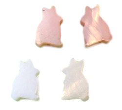 Mother of Pearl Bunny Stud Earrings