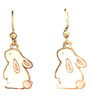 White Bunny Dangle Earrings