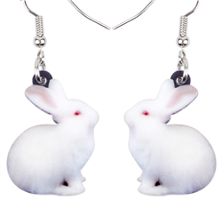 Acrylic Bunny Dangle Earrings