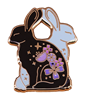 Bunnies & Flowers Brooch/Pin