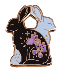 Bunnies & Flowers Brooch/Pin