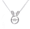 Floating Crystal Bunny Necklace