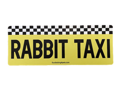 Rabbit Taxi Car Magnet