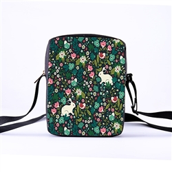 Bunny Print Messenger Bag