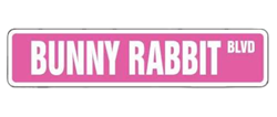 Bunny Rabbit Blvd Sign