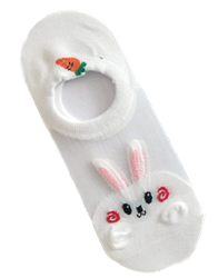 Bunny and Carrot Anklet Socks